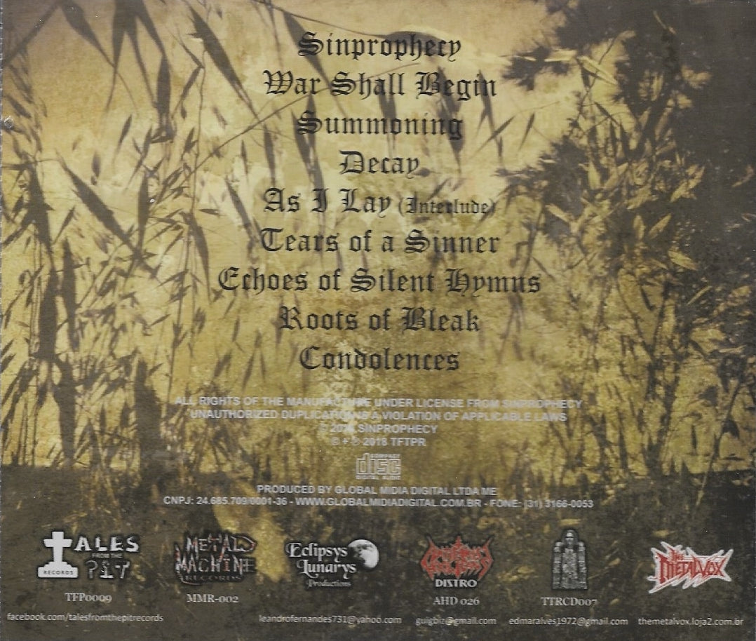 CD - Sinprophecy "Throught Sacrifice and Redemption"