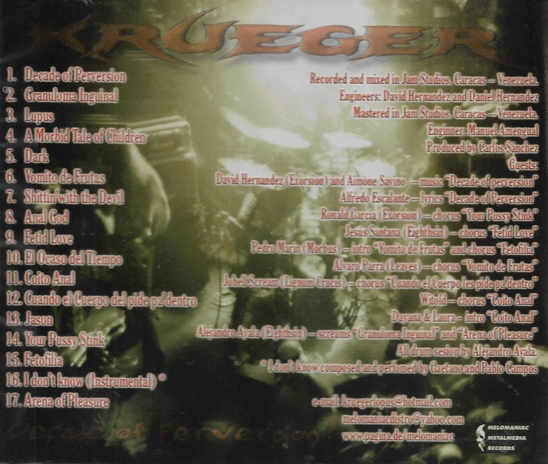 CD - Krueger "Decade of Perversion"