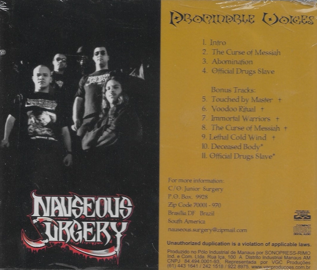 CD - Nauseous Surgery "Abominable Voices"